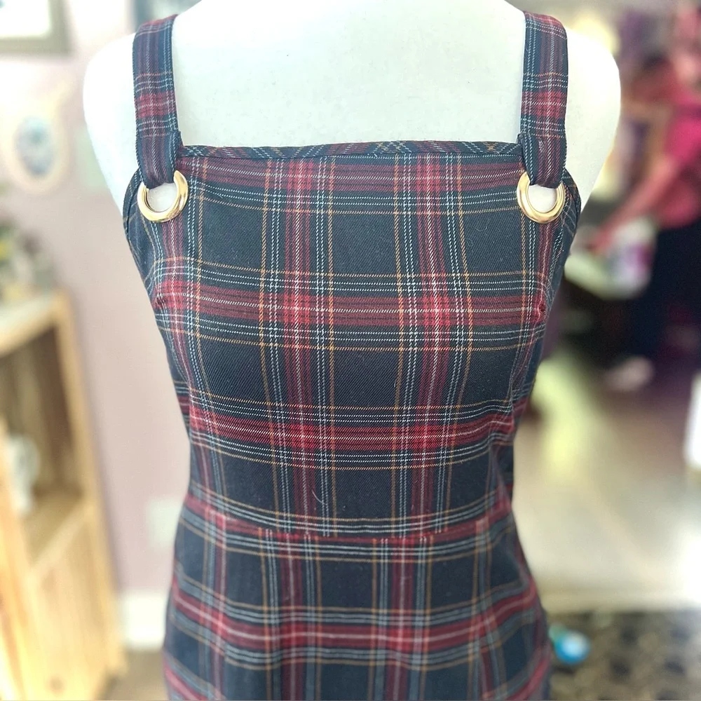 Forever 21 Blue & Red Plaid Sheath Dress - Picture 2 of 8